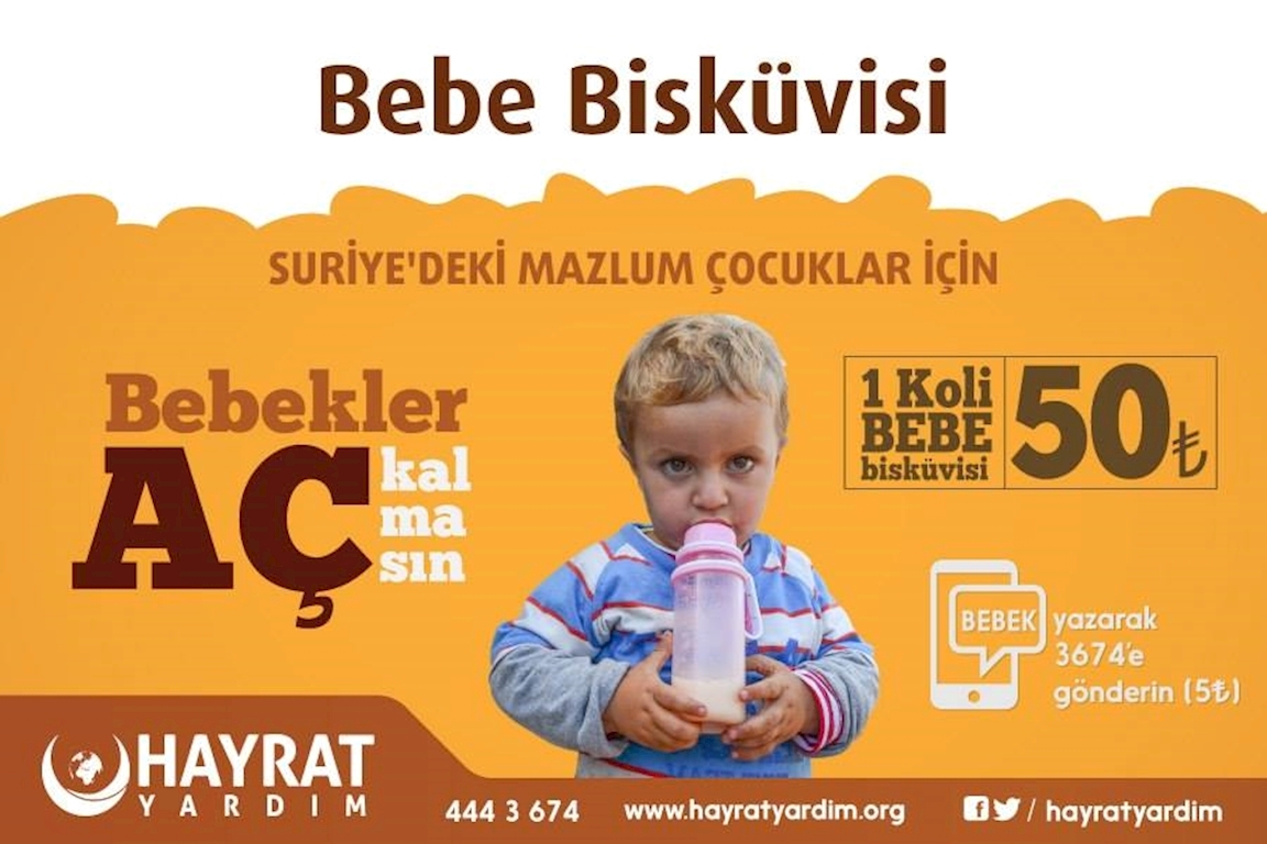 16 tons of Baby Biscuits are Reaching the Innocent Hearts of War with Hayrat Aid.
